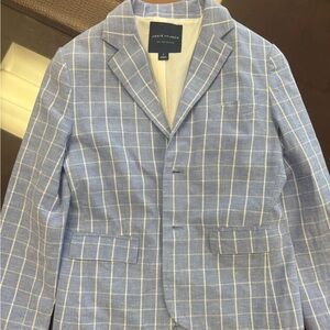 Janie and Jack Blue Plaid Blazer